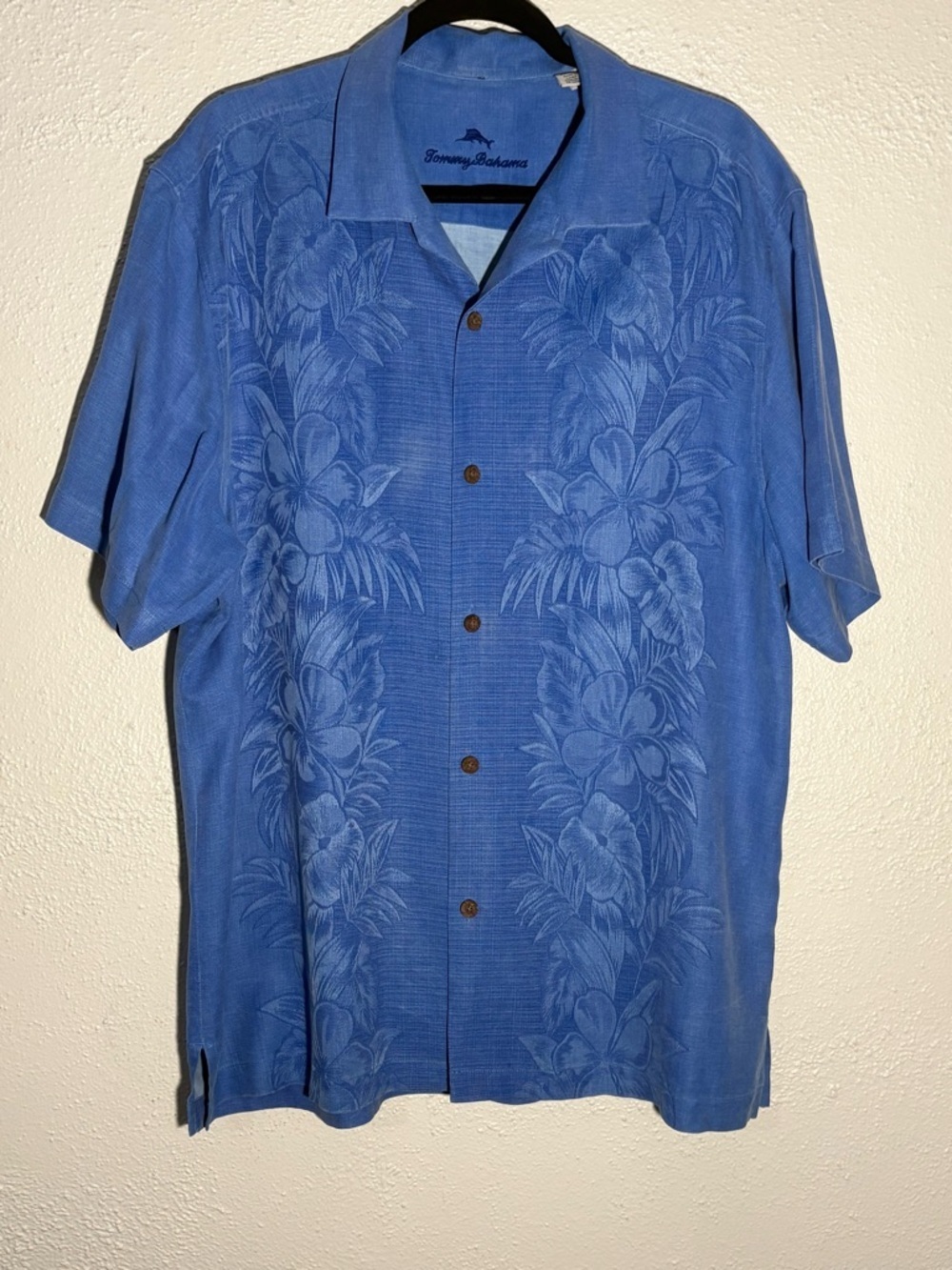 Tommy Bahama Tonal Blue Floral Camp Shirt